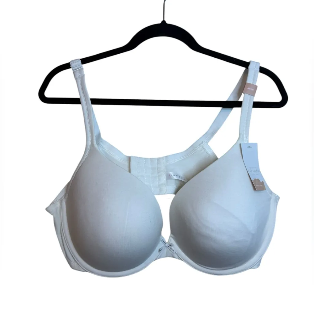 Nwt Cacique White Boost Plunge Cotton Underwire Bra - Image 2