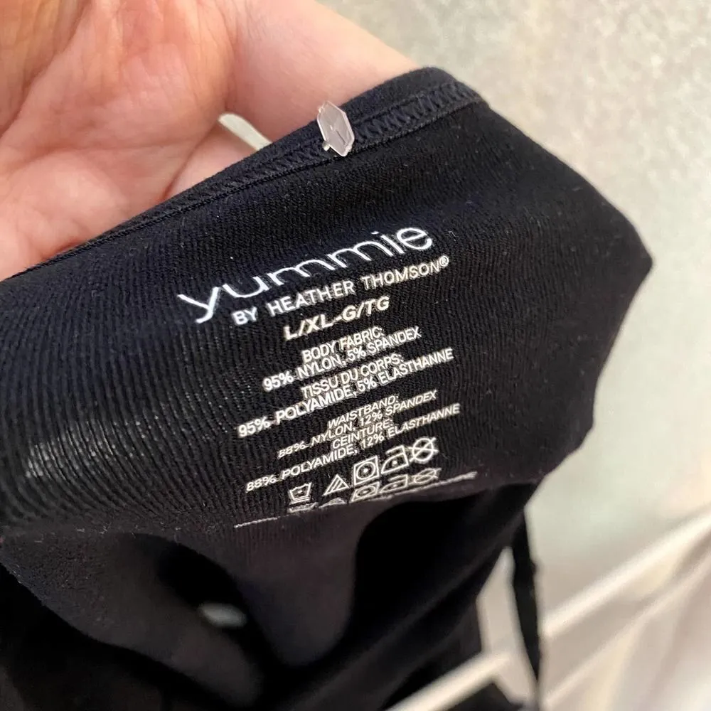 Yummie by Heather Thomson Seamless Camisole Top Scoop Neck Nylon Black Large XL - Image 4