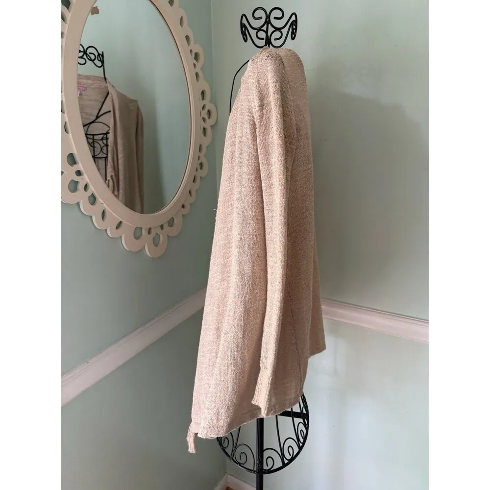 Lilly Pulitzer XXS Lucita Fringe Tassels Cardigan Sweater Tan Boho Festival - Image 7