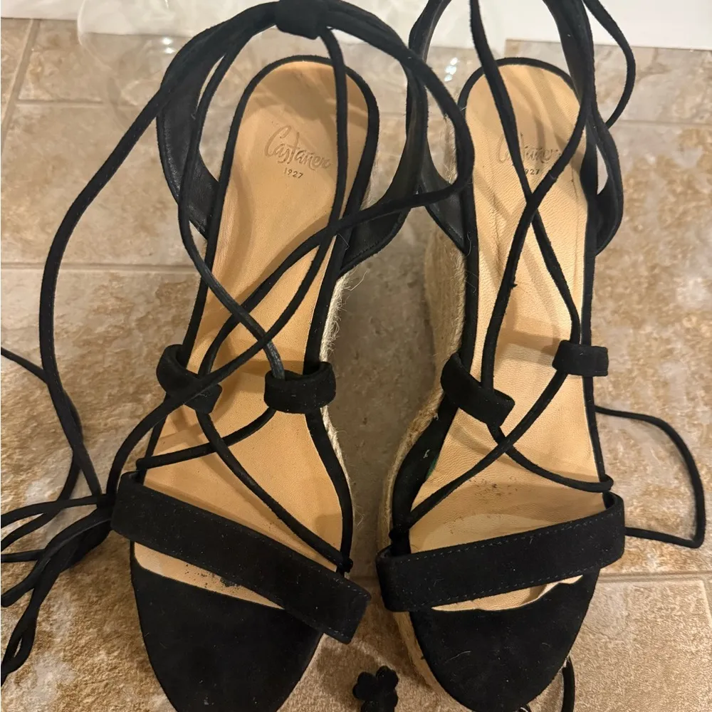 Castaner | Berta Black and Tan Wedge Espadrilles Size 7 - Image 7