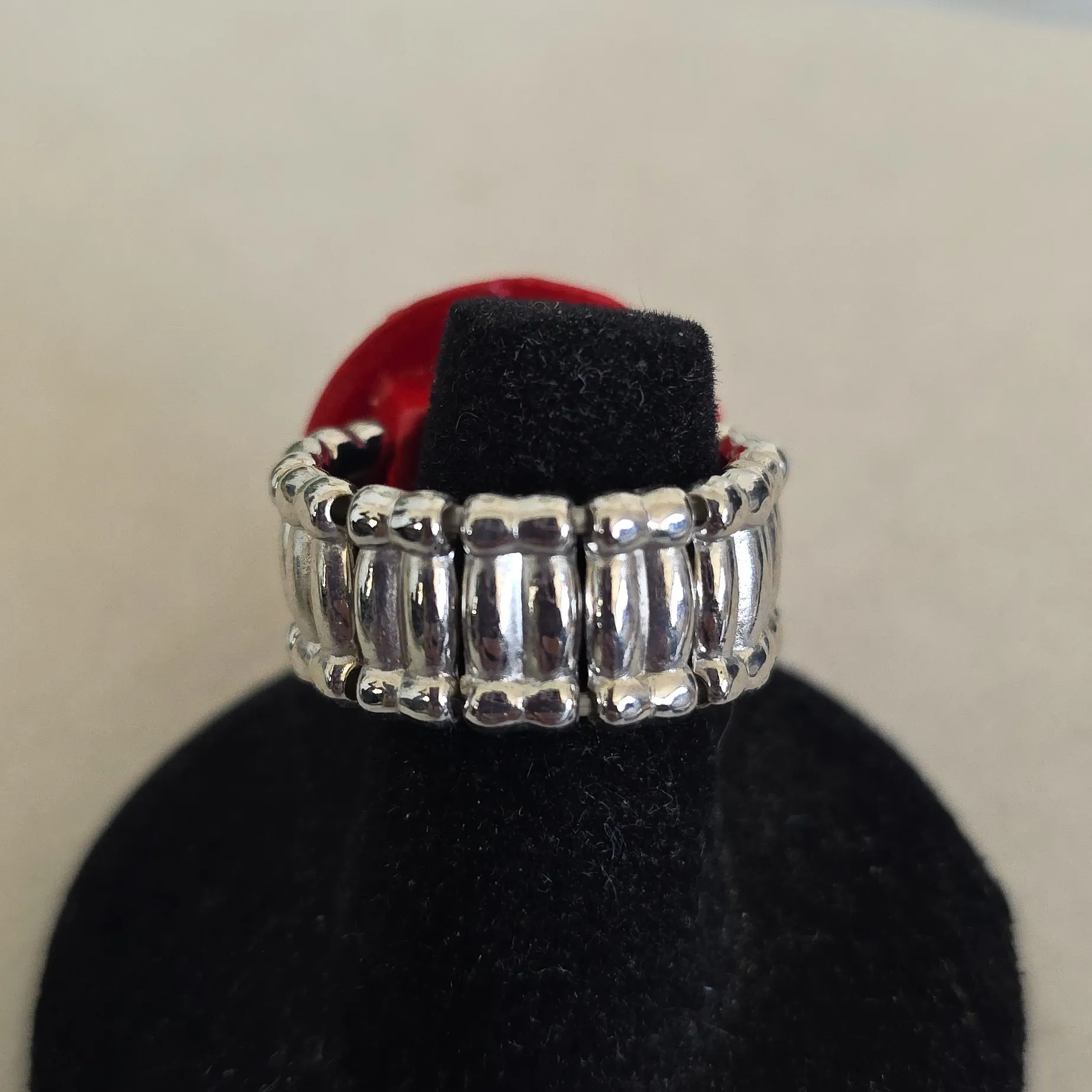 Bling Rhinestone Backetball Stretch Ring - Image 5