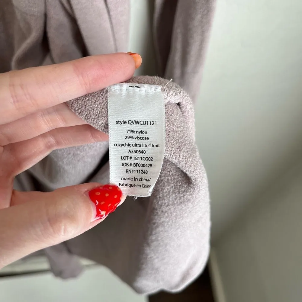 Barefoot Dreams Cozy Chic Ultra Light Back Tie Cardigan Dusty Rose Size Small - Image 5