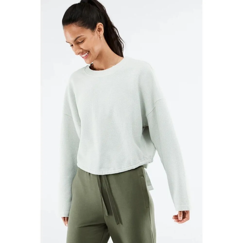 Fabletics Anna Tie-Back Sweatshirt In Dusty Teal - Image 2
