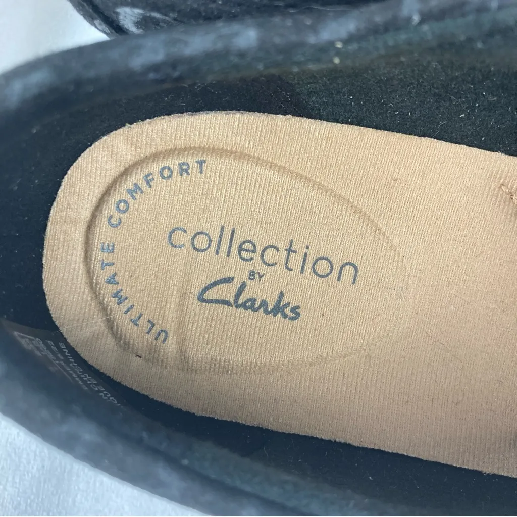 Clarks Collection Women's Ashland Lane Black Leopard Print Flat Loafer Size 7.5 - Image 9