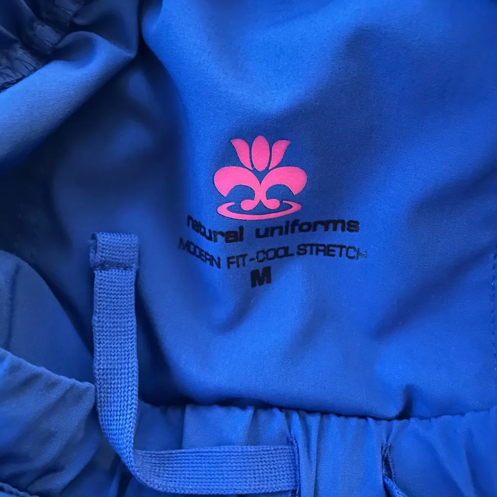 Women’s Blue Cargo Scrub Pants Size M - Image 3