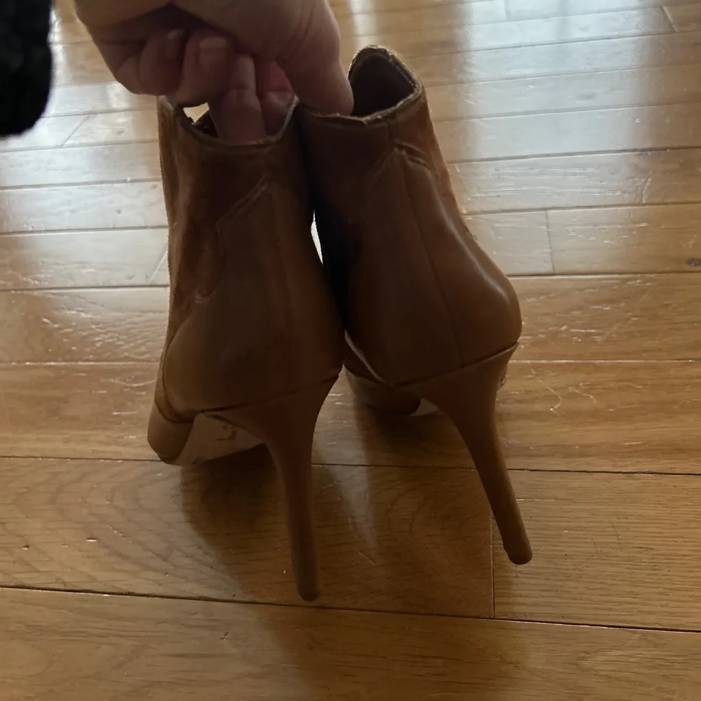 Sam Edelman Bradley Saddle Suede Leather Heeled Boots Women Size 10 - Image 8