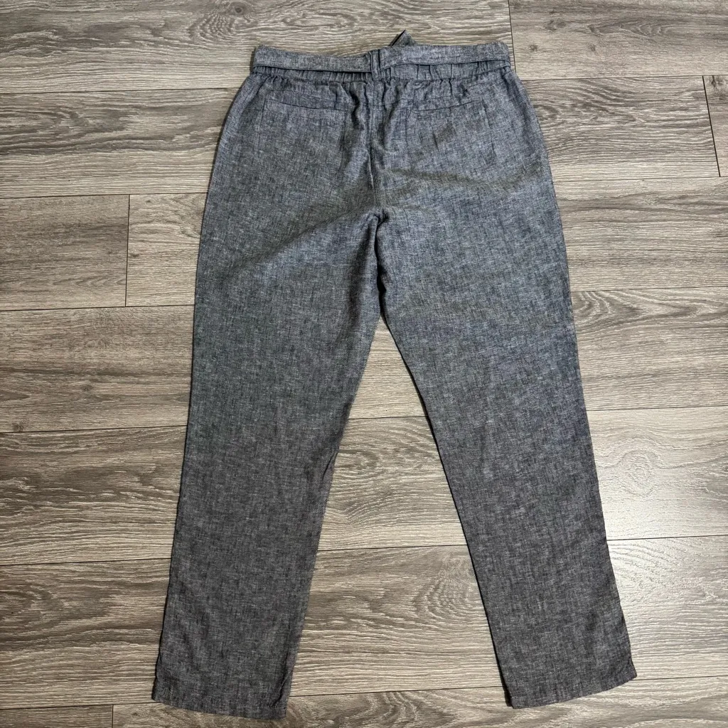 Soho New York & Company Street Linen Women Charcoal Relaxed Fit Pants Size L - Image 6