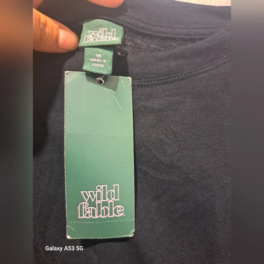 Wild Fable Black Shirt with Sequin Sleeves - Image 2