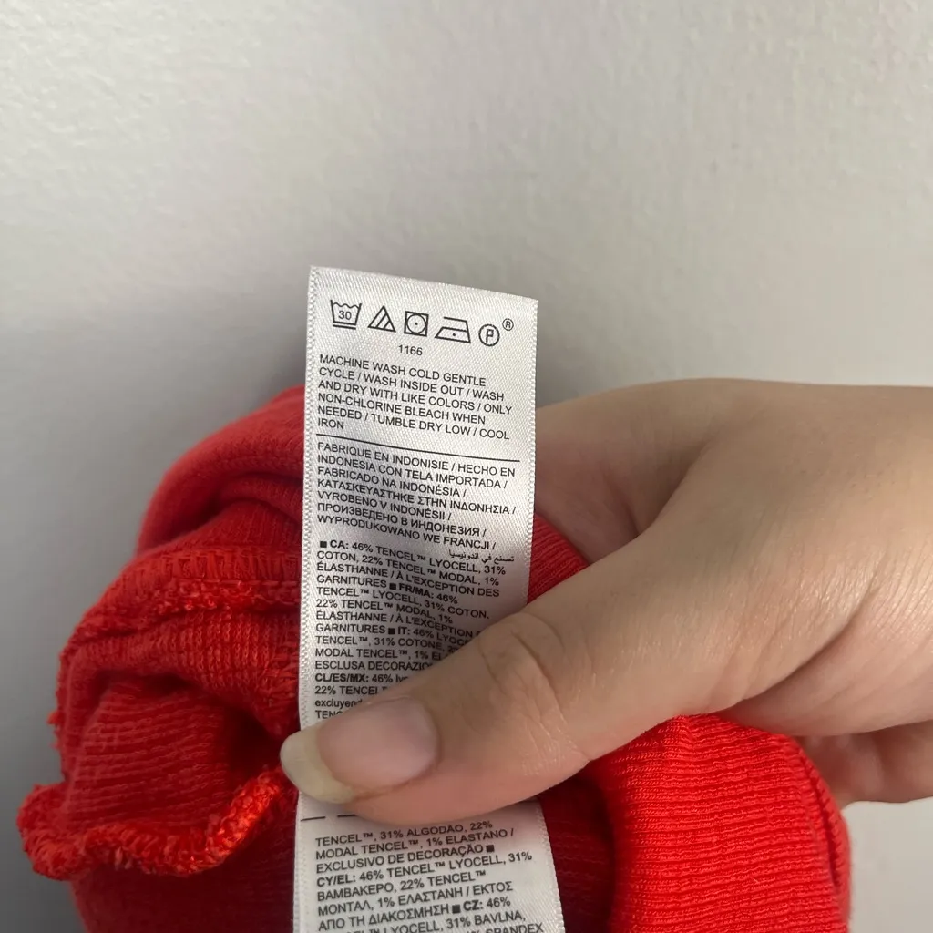 Athleta Coaster Luxe waffle high rise jogger in cardinal red size medium - Image 9