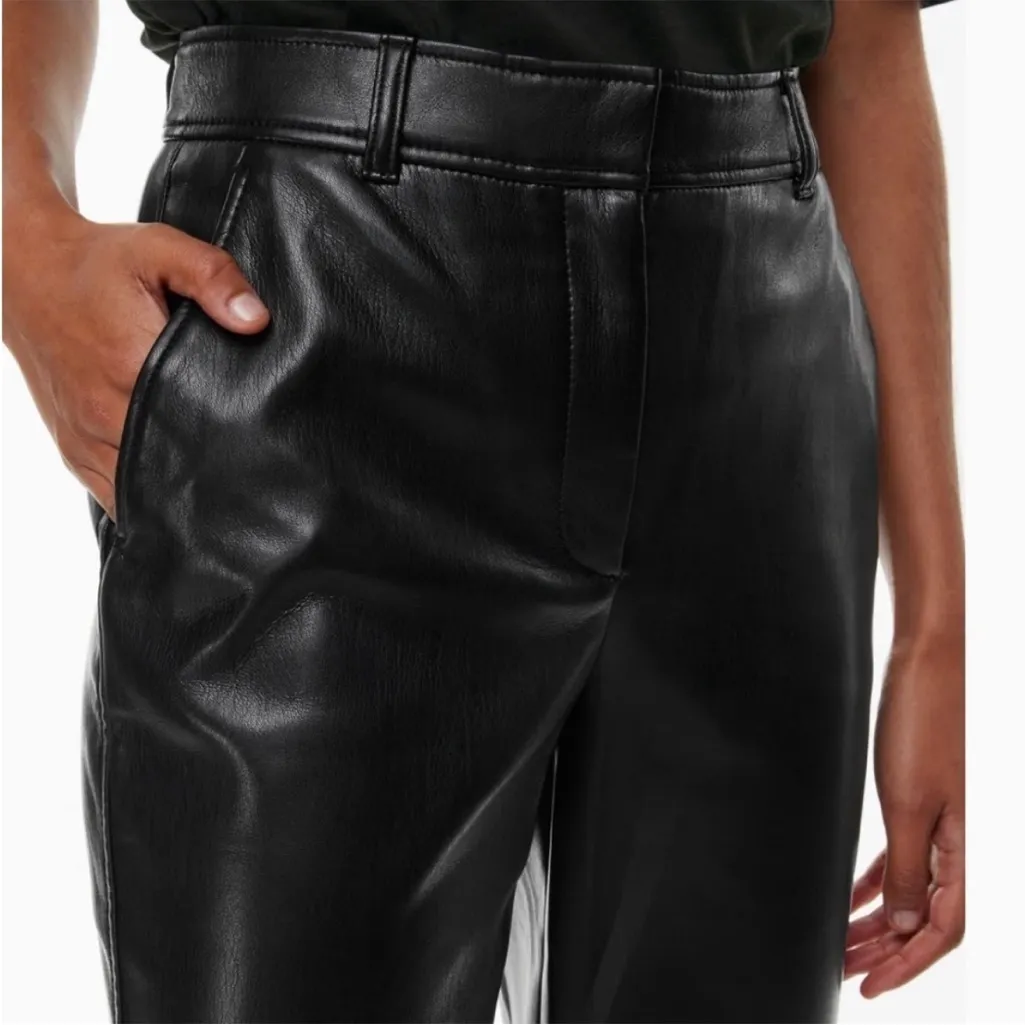 EUC Aritzia Babaton Command Crop (Ankle) Faux Leather Pants Size 10 - Image 5