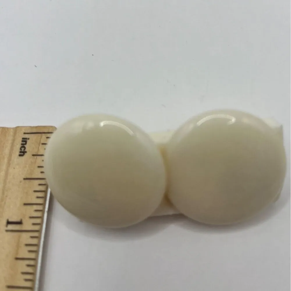 Vintage White Stud Earrings & Matching Dangle Earrings Set A05 - Image 7