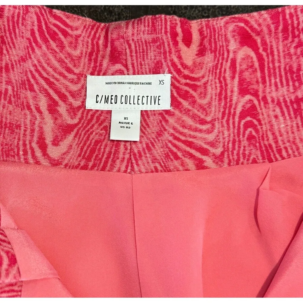 C/Meo Collective Womens Shorts Early On Paperbag Woodgrain High Waisted Size XS - Image 4