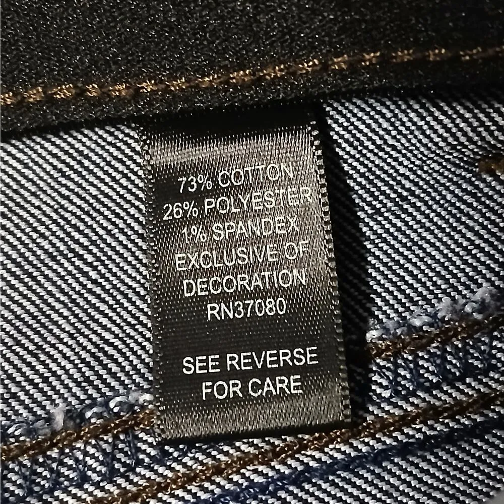 Cato Premium Women's Denim Jeans Size 6 Blue Straight Dark Wash Western Cowgirl - Image 7