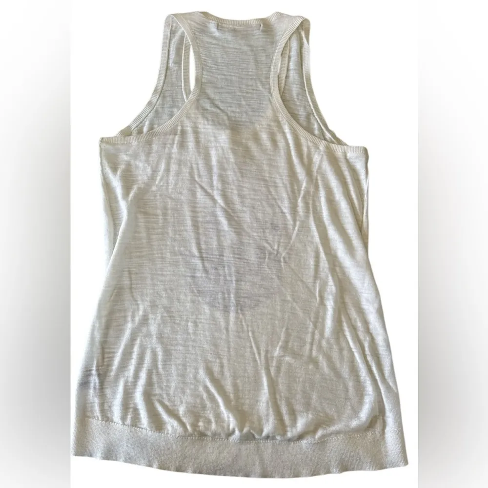 Skull cashmere White Tank Top with Skull Print - Image 2