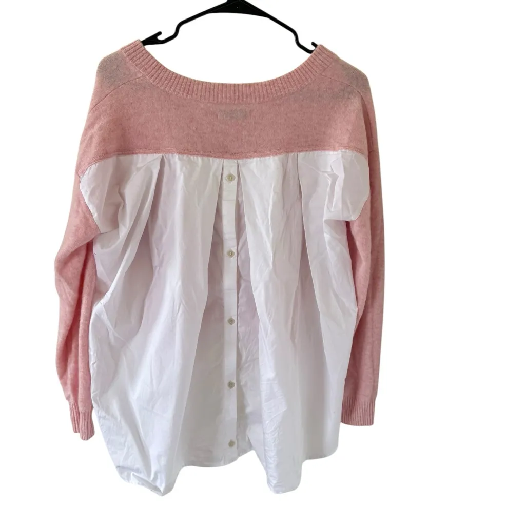 Naadam Cashmere Mixed Media Sweater Pink - Image 4