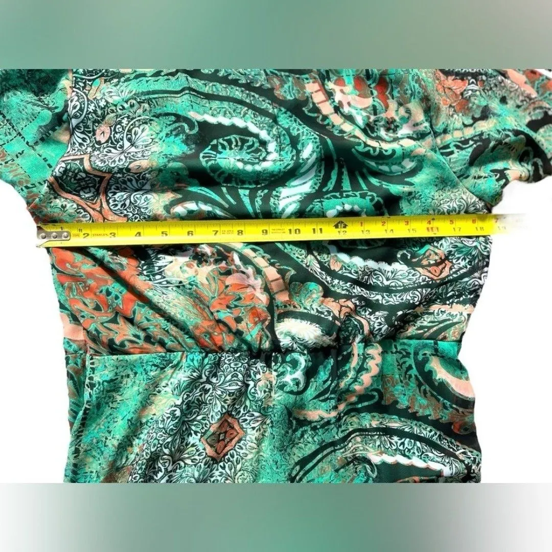 ECI New York Chiffon Paisley Maxi Multicolor Dress Size 8 Hip Hop‎ Boho Glamour - Image 5