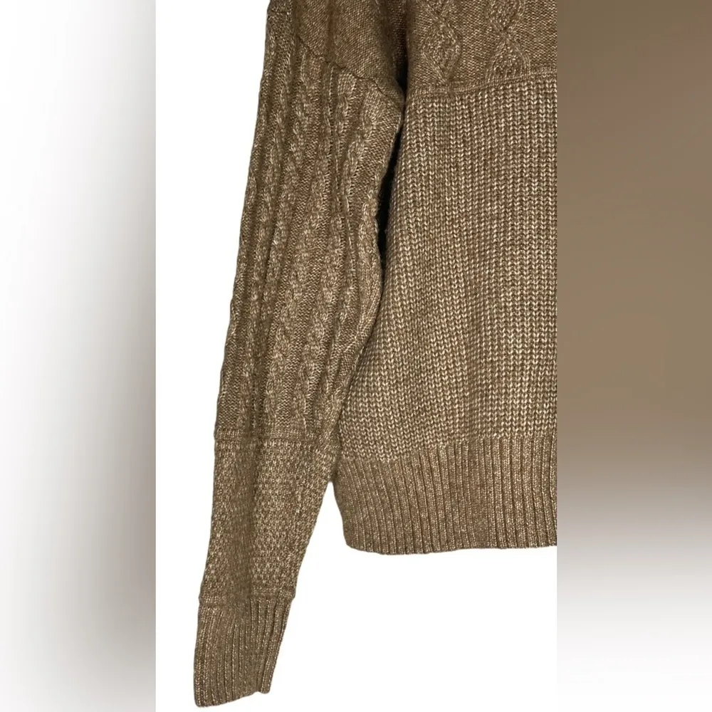 HIPPIE ROSE Mock-Neck Mixed-Stitch Sweater - Image 3