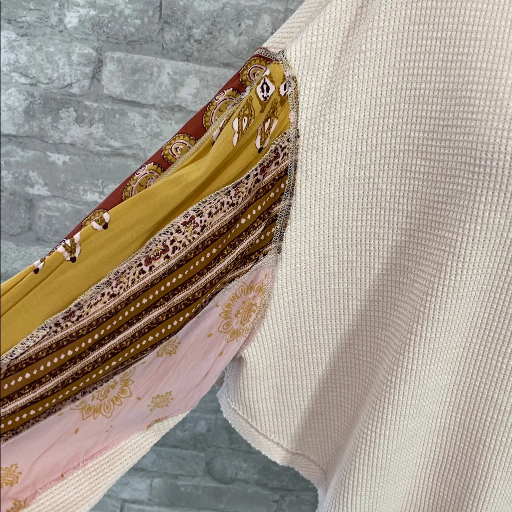 Free People We The Free Blossom Printed Balloon-Sleeve Thermal Sweater - Image 3