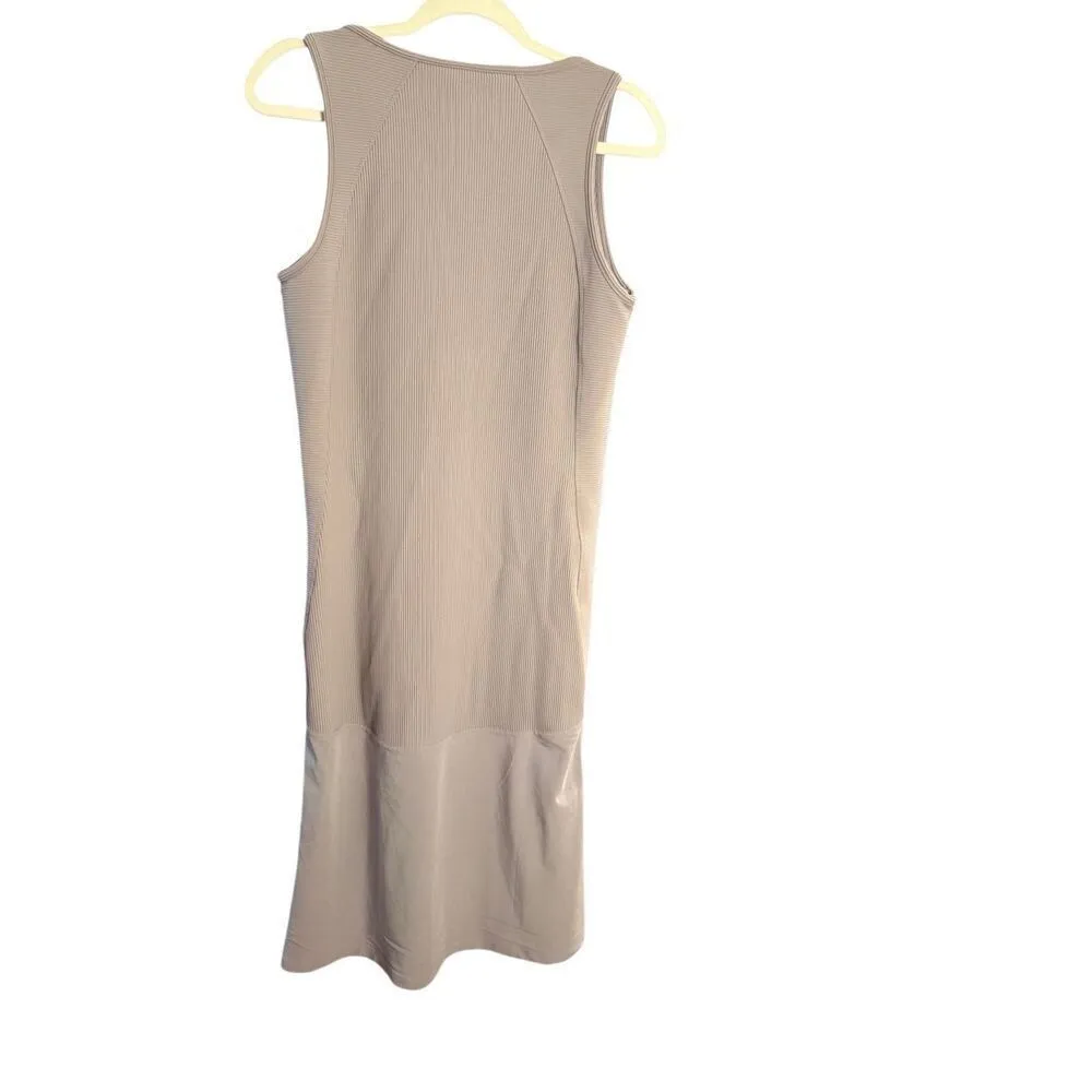 Athleta Pacifica Sleeveless Ribbed Midi Dress Women Sz Medium Lilac Purple Activ - Image 9