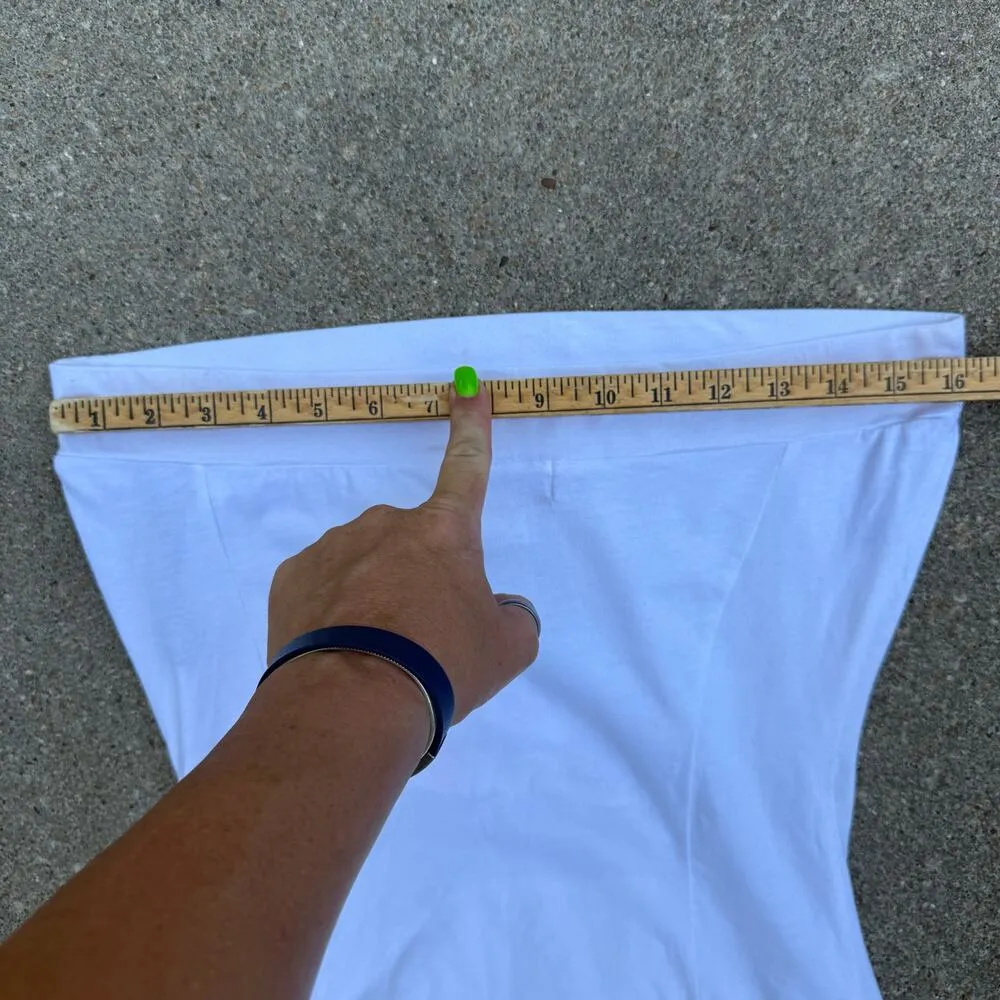 Vintage Y2K 90s Baby Phat White Strapless Tube Top Kangaroo Pocket Retro Hip Hop - Image 5