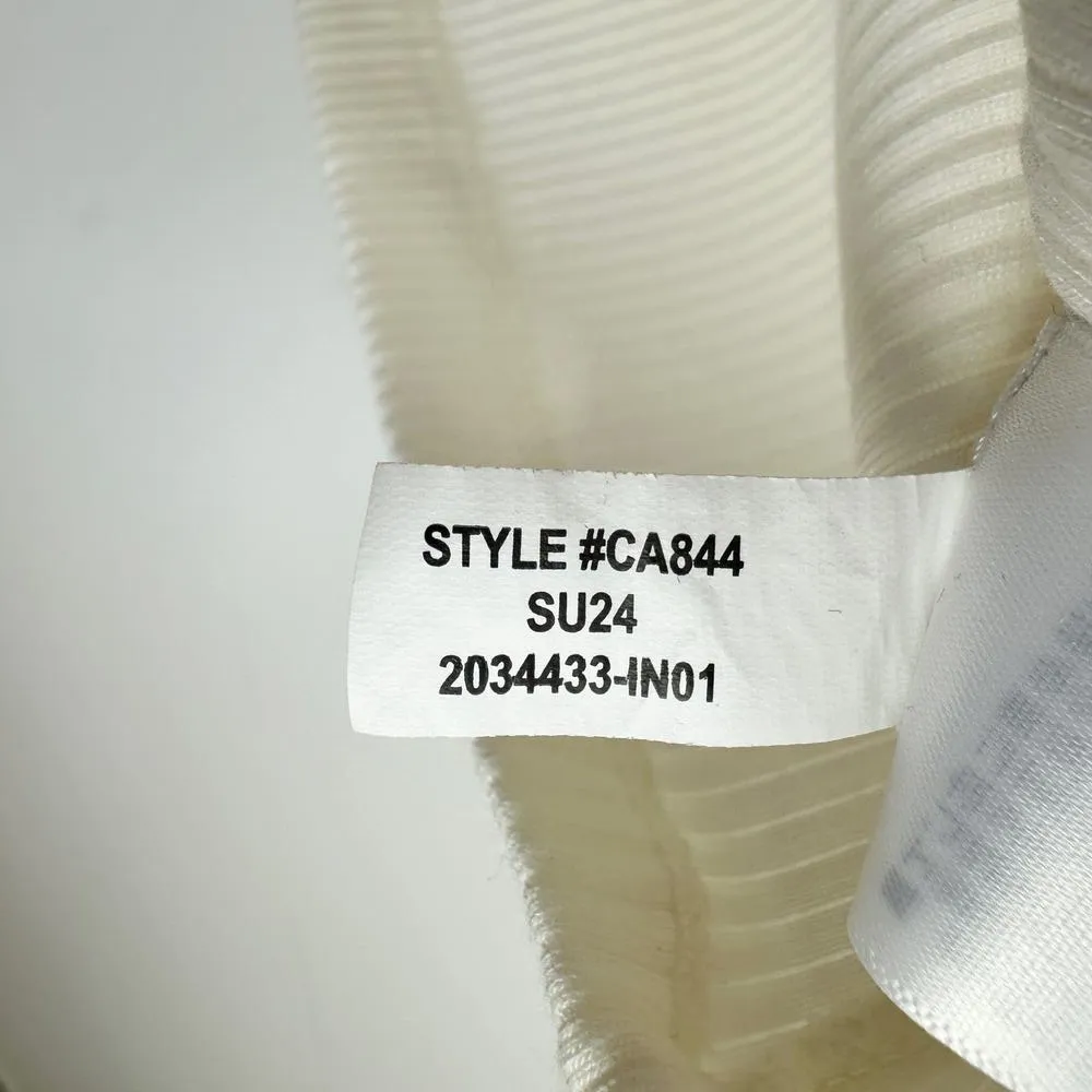 J. Crew Vintage Rib Shrunken Tee Shirt Contrast Stitch Ivory Stretch XS NWT - Image 10