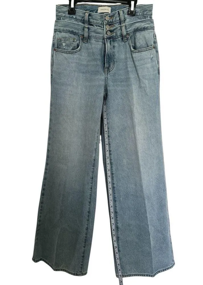 Pacsun Eco Medium Indigo Double Waistband Mid Rise Baggy Jeans Size 26 - Image 11