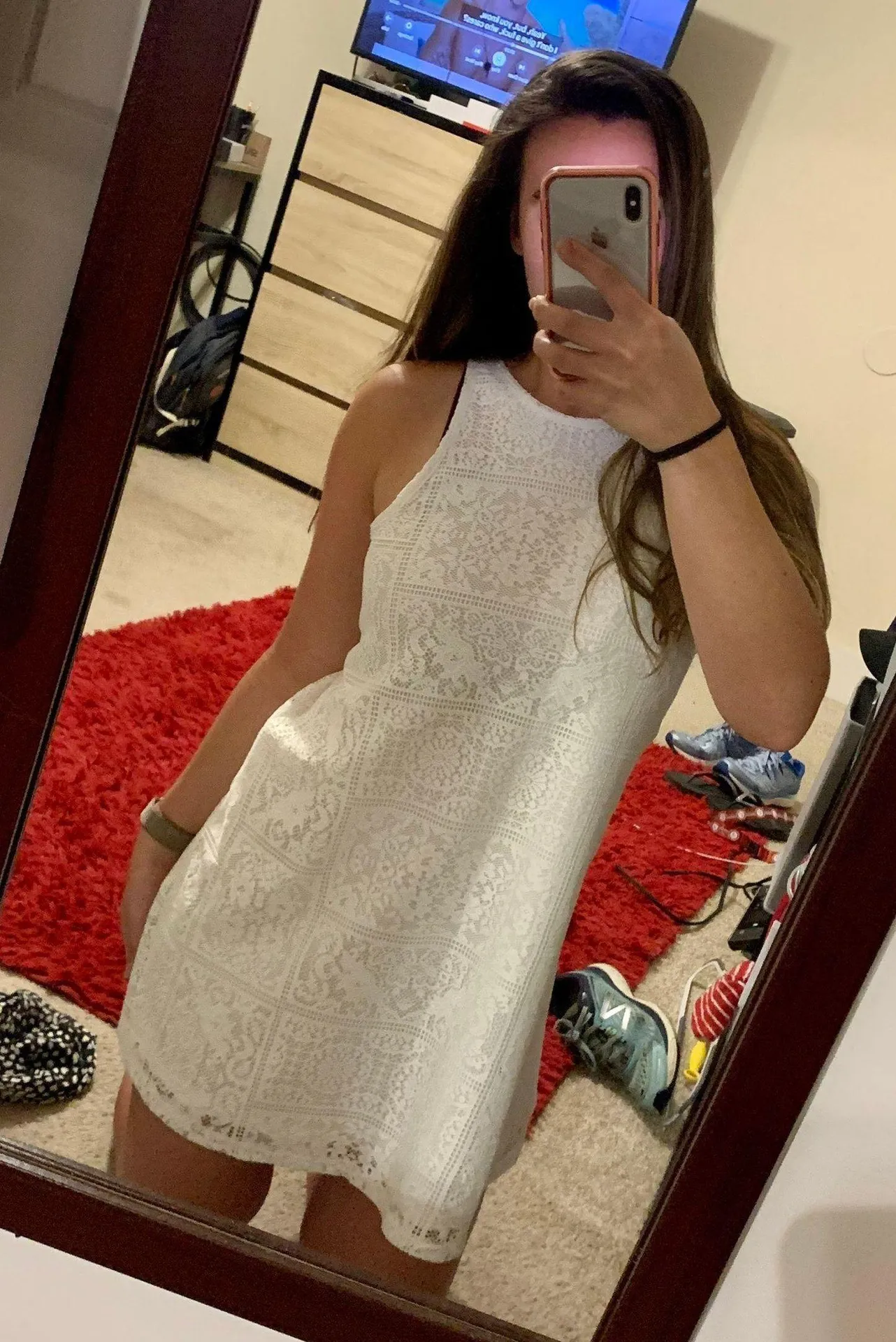 Lace High Neck Dress - Image 3