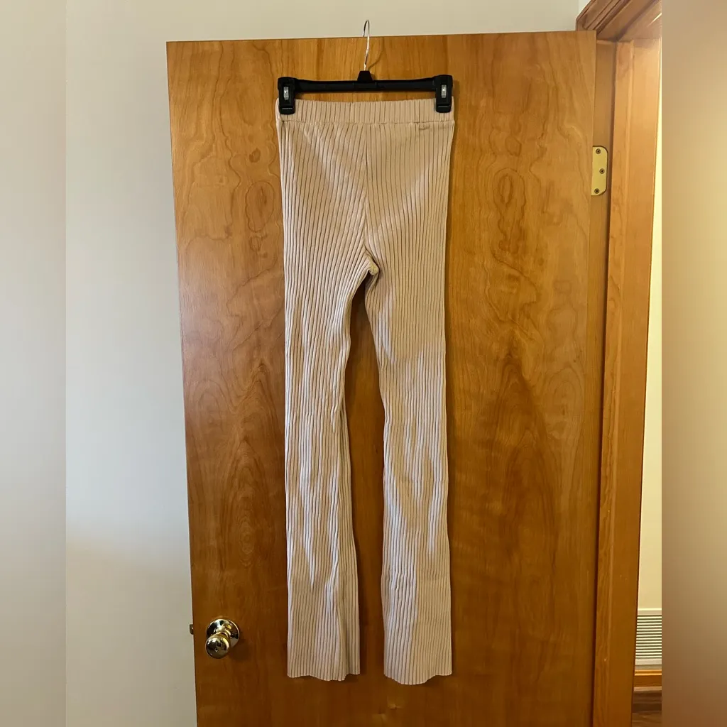 Valentina Shah Italy x Revolve Leggings Patricia Knit Pants Beige NWT Size XS/S - Image 11
