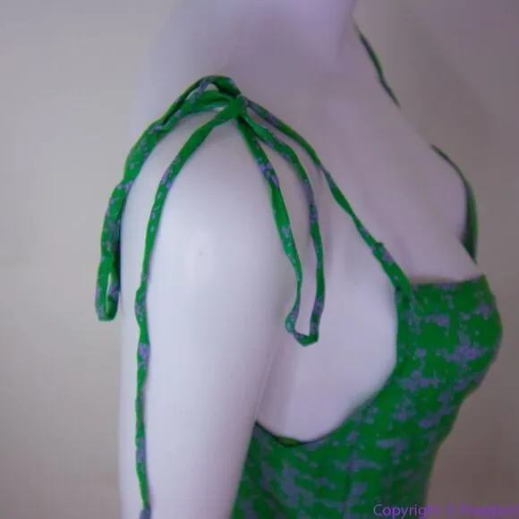 NEW Intimately Free People Caught Up Printed Slip Dress, Green, XL‎ - Image 14