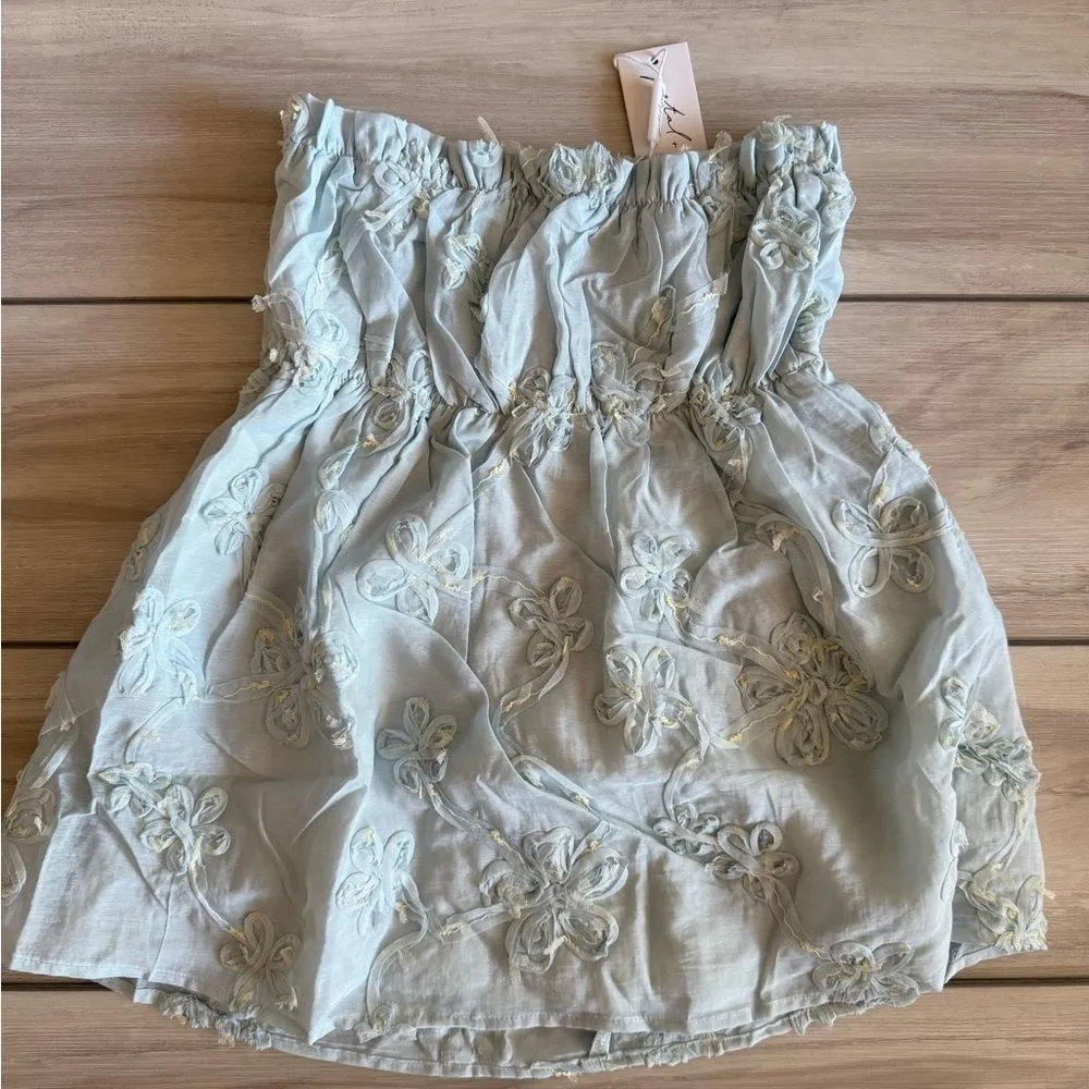 Petal and Pup Robin Strapless Top Pale Blue Small NWT IN PACKAGE - Image 6