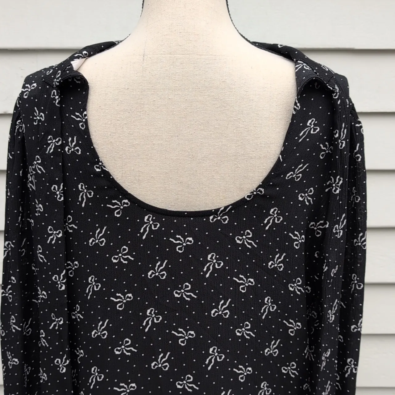 NWT LOFT Bow Print Back Tie Blouse | Loft Bow Blouse - Image 7