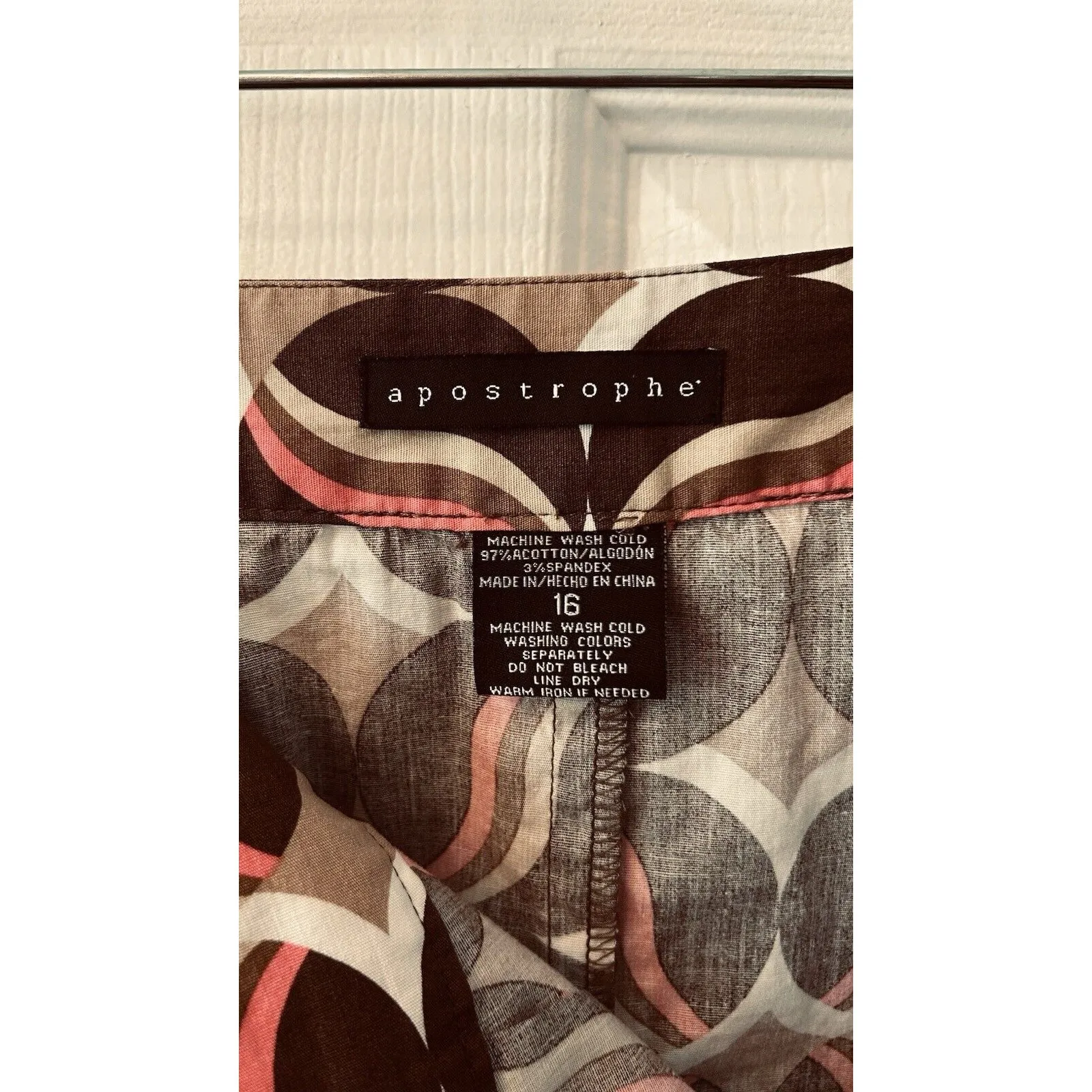 Apostrophe Size 8 Geometric Skirt Preppy Aline Fun Midi - Image 6