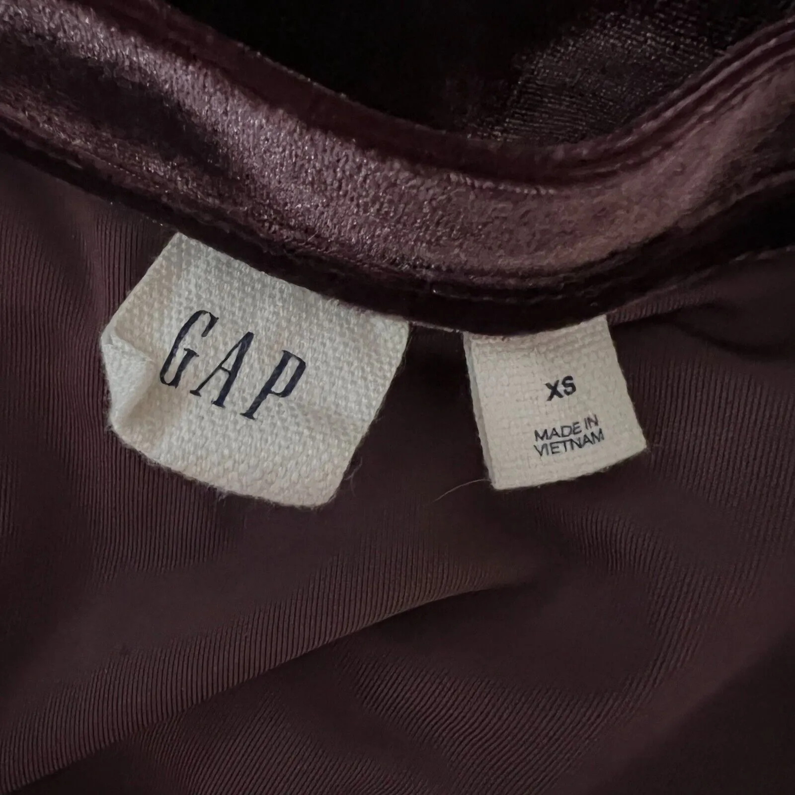 Gap Shirt Womens XS Deep Purple Velvet Casual Retro Gothic‎ Whismygoth Witchy - Image 6