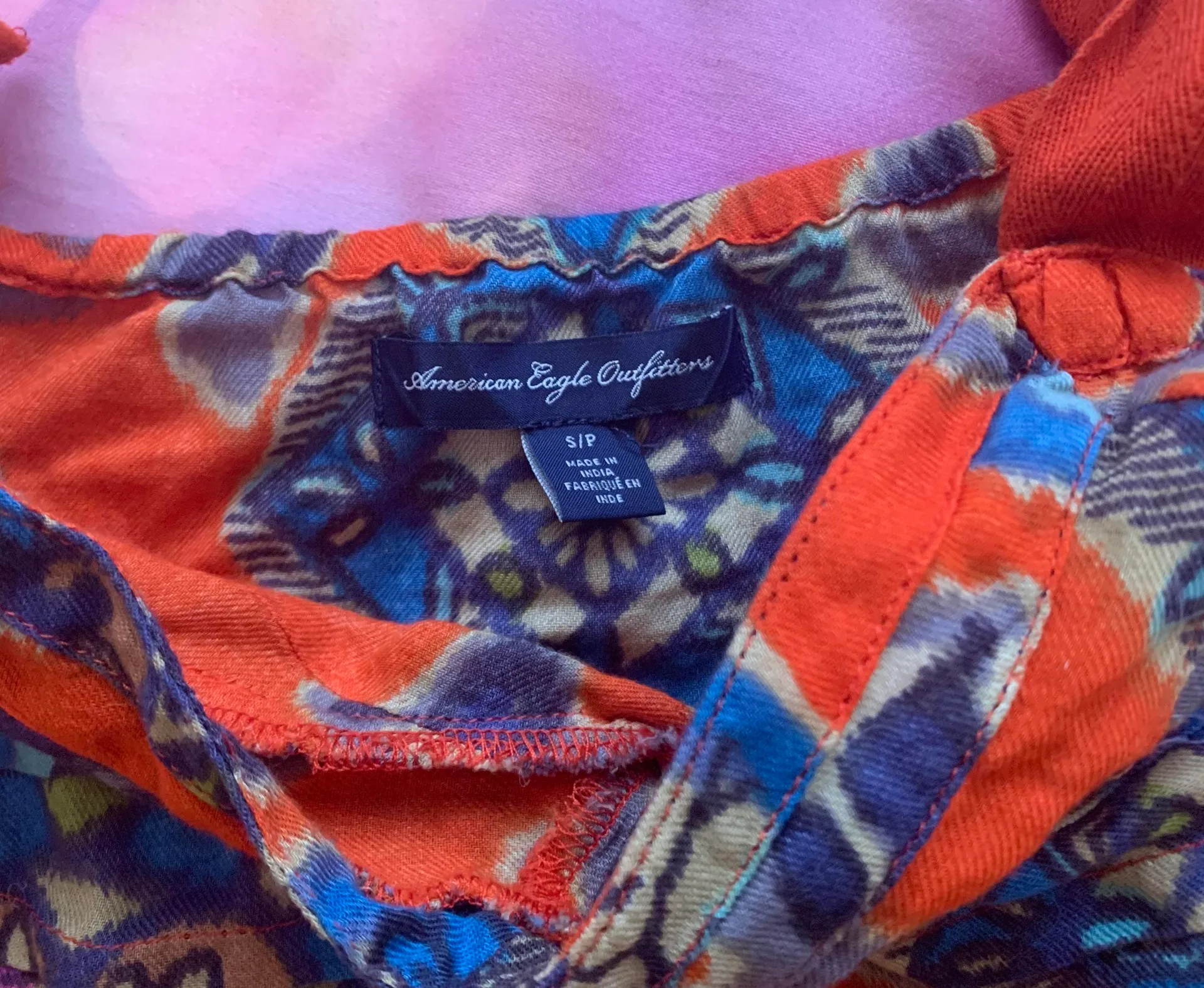 American Eagle Patterned Ruffle Tank Top - Image 4