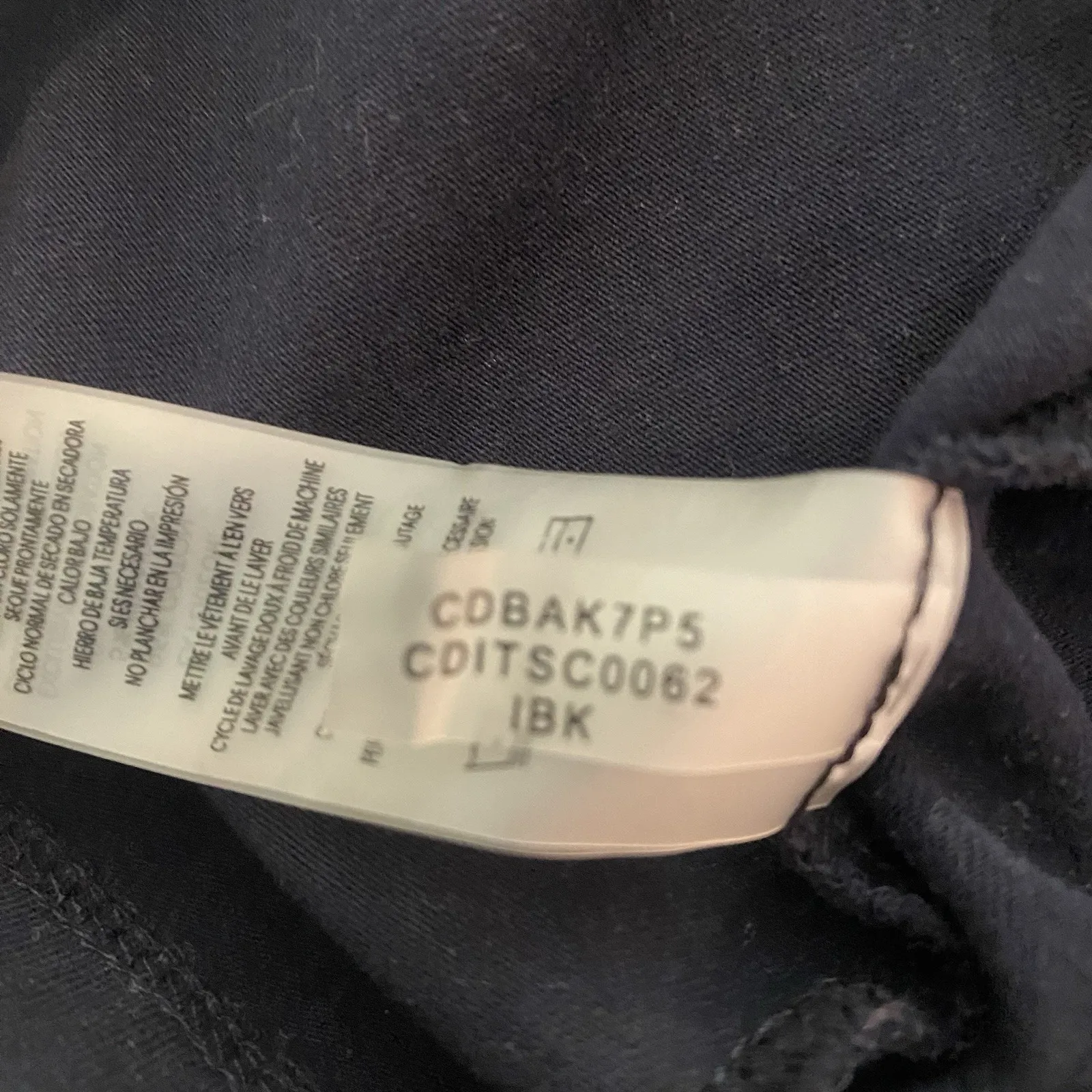 Women's Calvin Klein T-shirt Dress Navy Blue Black CK Logo‎ Tape XL - Image 8