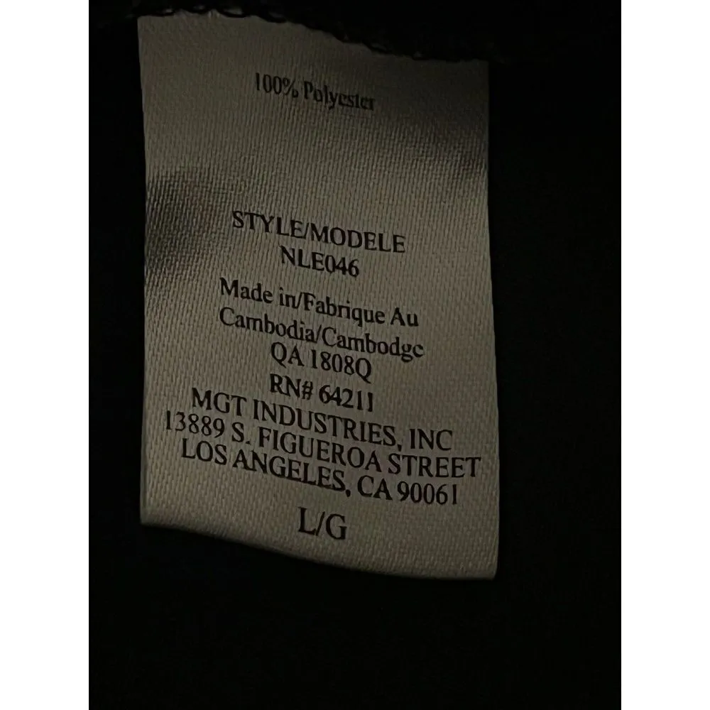 In Bloom By Jonquil Cami Top Sheer Satin Spaghetti Strap Sleepwear Large NEW Black - Image 6