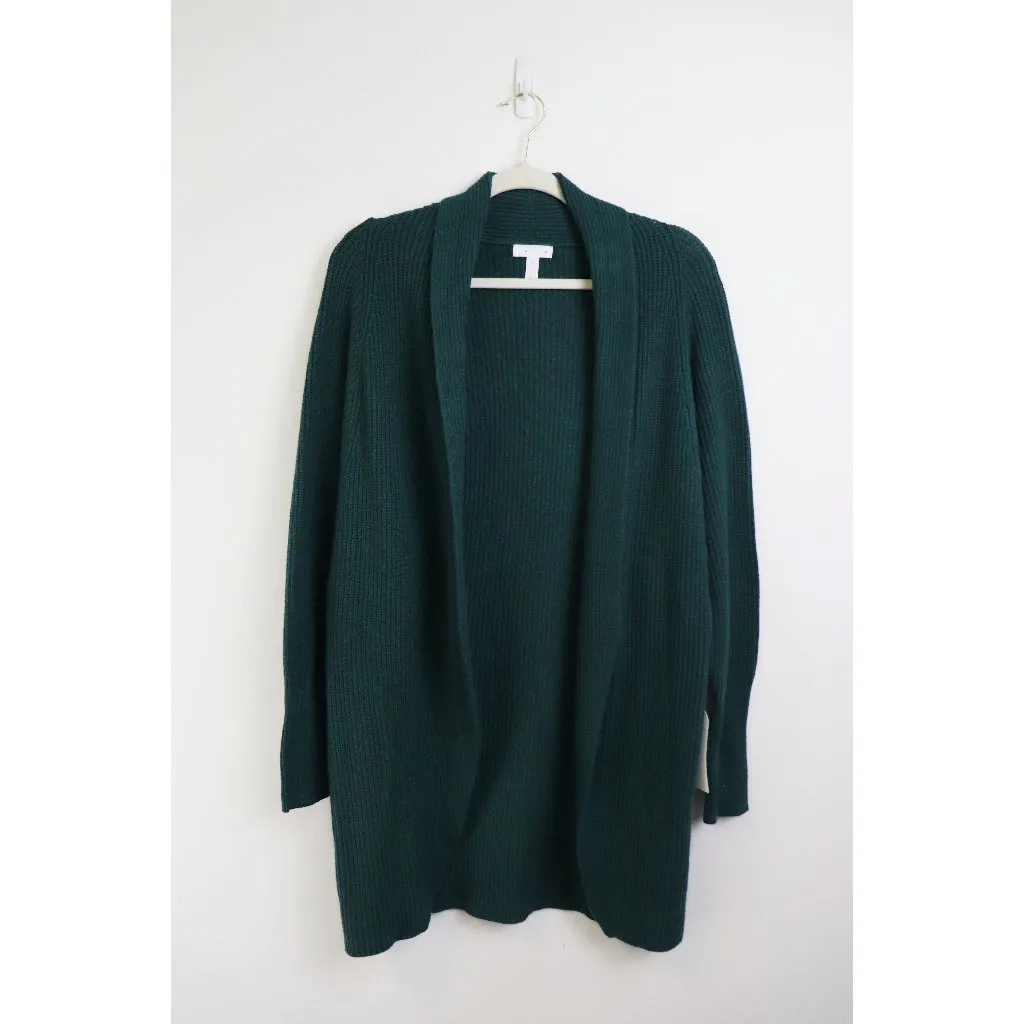 NWT Leith Dolman Sleeve Long Cardigan Green Size Small - Image 4