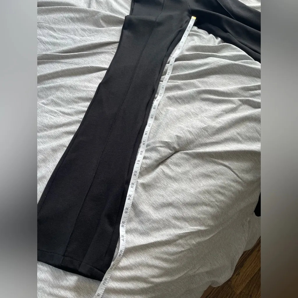 Anine Bing Max Pants Women's Black Straight Leg Split Hem Pants Size 34 2 Luxury - Image 15