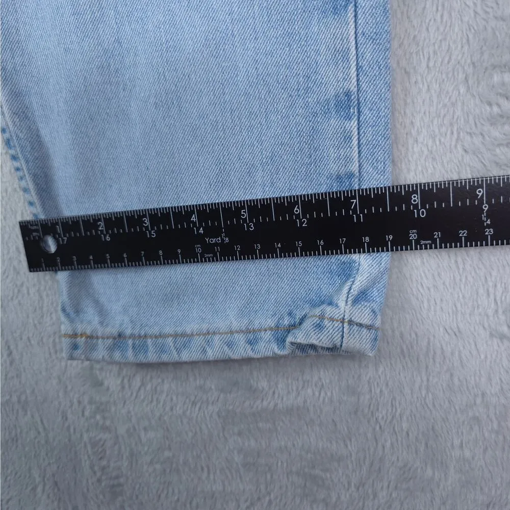 Eddie Bauer Denim Jeans Womens 6 Petite Button Fly Light Wash High Rise Cotton - Image 11