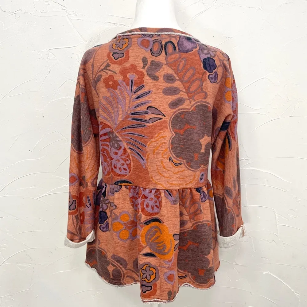 Anthropologie Saturday Sunday Colleen Floral Baby Doll Sweatshirt​ - Image 5