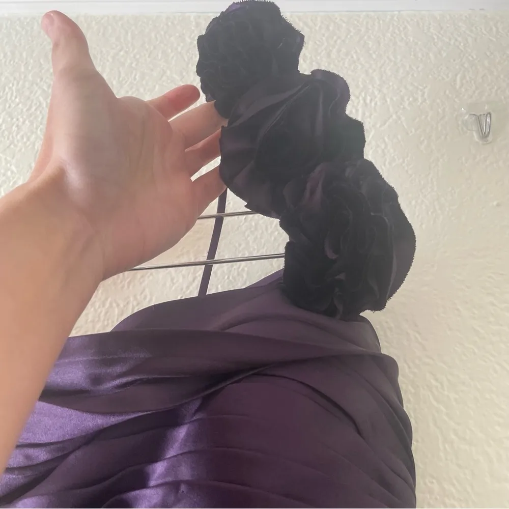 Bill Levkoff Purple One Shoulder Maxi Dress - Image 5