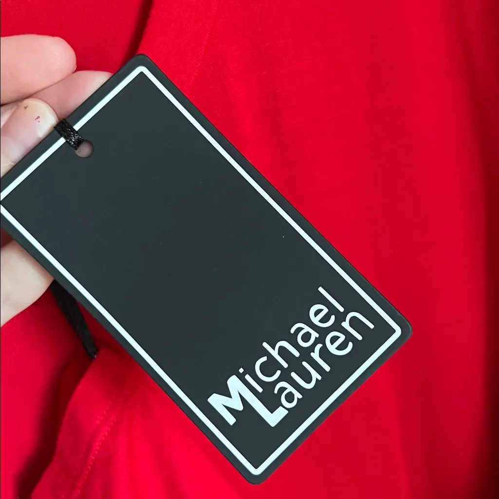 Michael Lauren Red V Neck Dress - Revolve Brand Christmas Holidays XS - Image 3