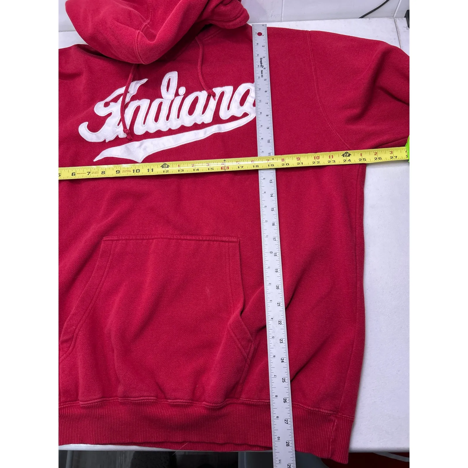 Blue 84 Indiana Hoosiers Size XL Red with White Lettering Hoodie. - Image 3
