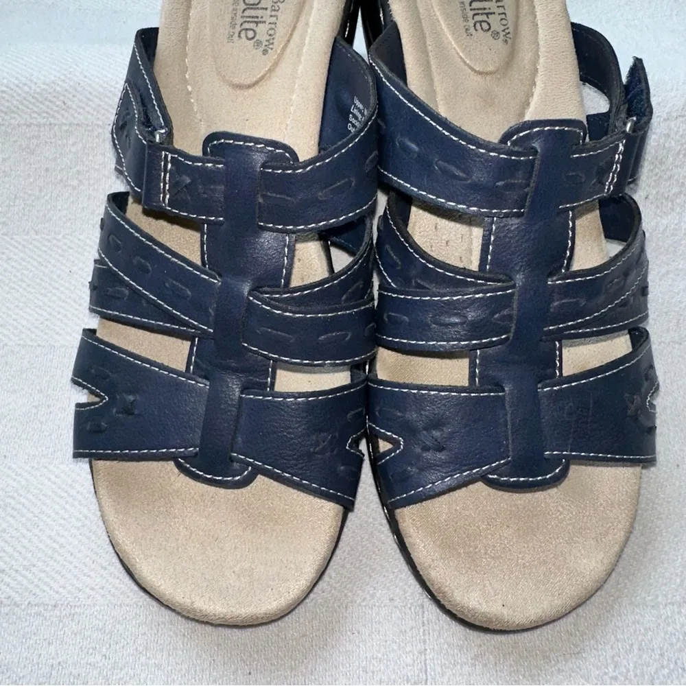 Croft & Barrow  ortholight navy blue cut out slip on sandals women 8.5 M - Image 3