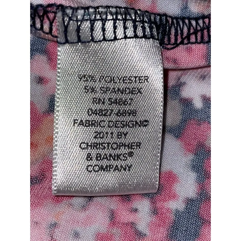 CJ Banks Blouse Womens 1X Used Floral Lace - Image 9