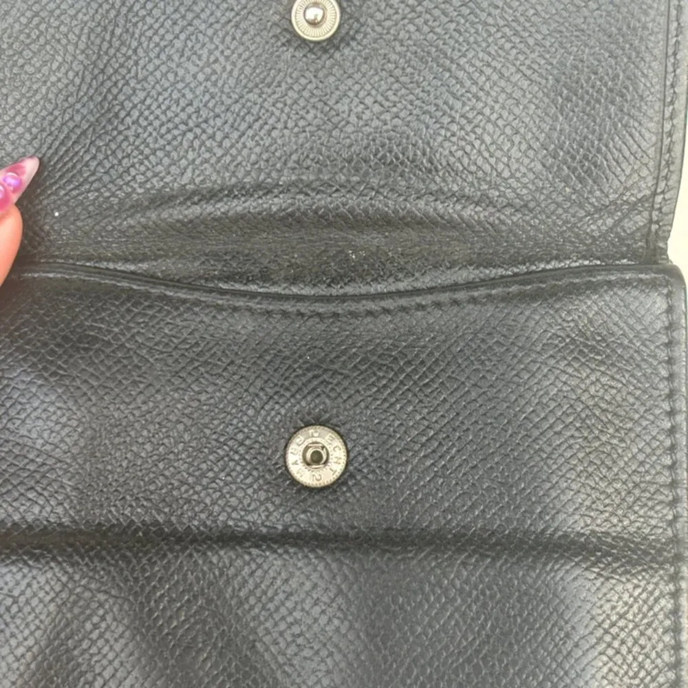 Bvlgari bifold Square Black Leather Wallet. - Image 8