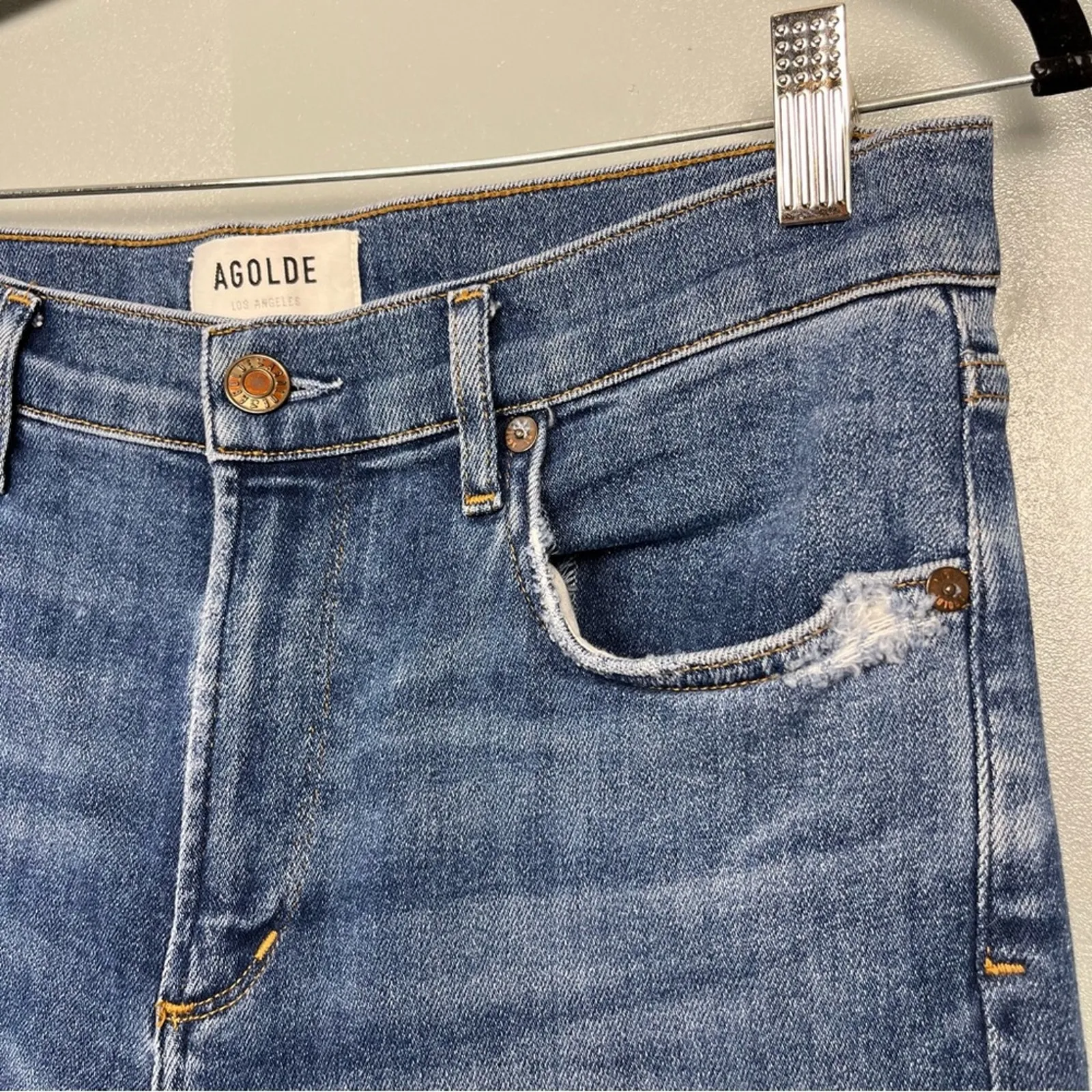 Agolde Sophie High Rise Skinny Crop Jeans in Tame Size 29 - Image 4