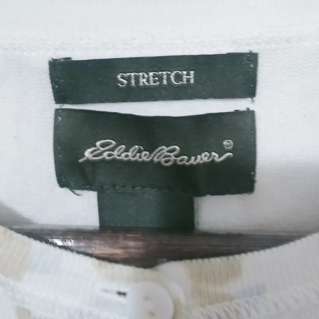Eddie Bauer M Creme White Cardigan Sweater - Image 8