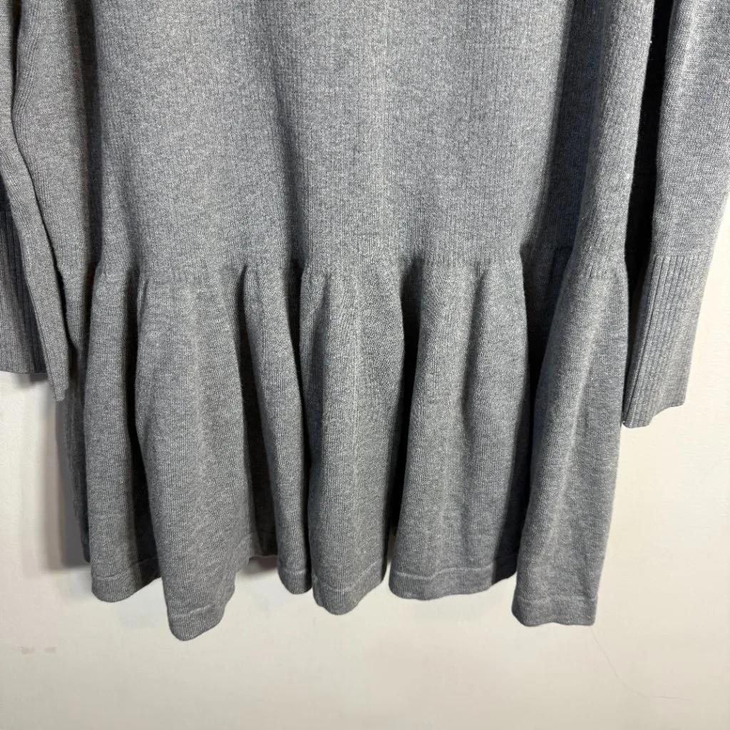 Free People Time On My Side Sweater Mini Dress Women XL Gray Knit Drop Waist NWT - Image 12