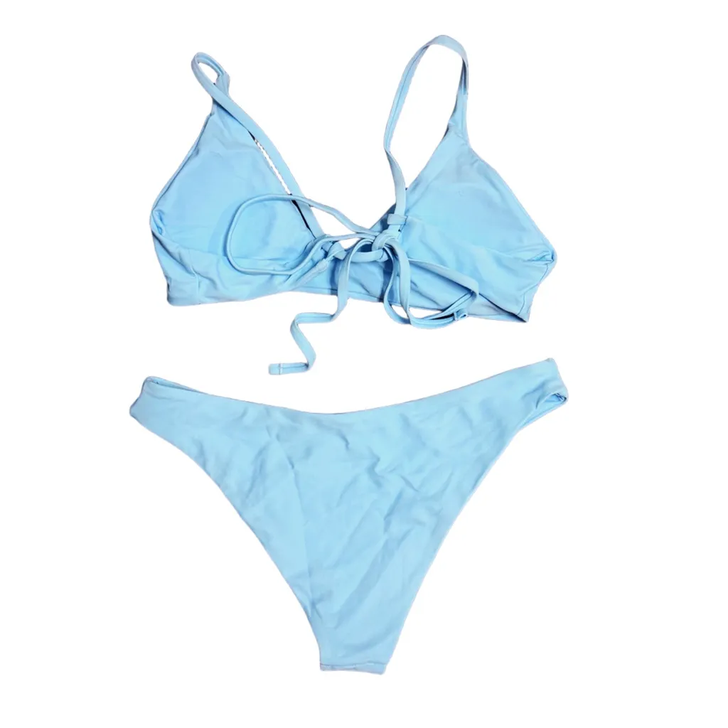 Zaful NWT  Light Blue Bralette Bikini- Small - Image 6